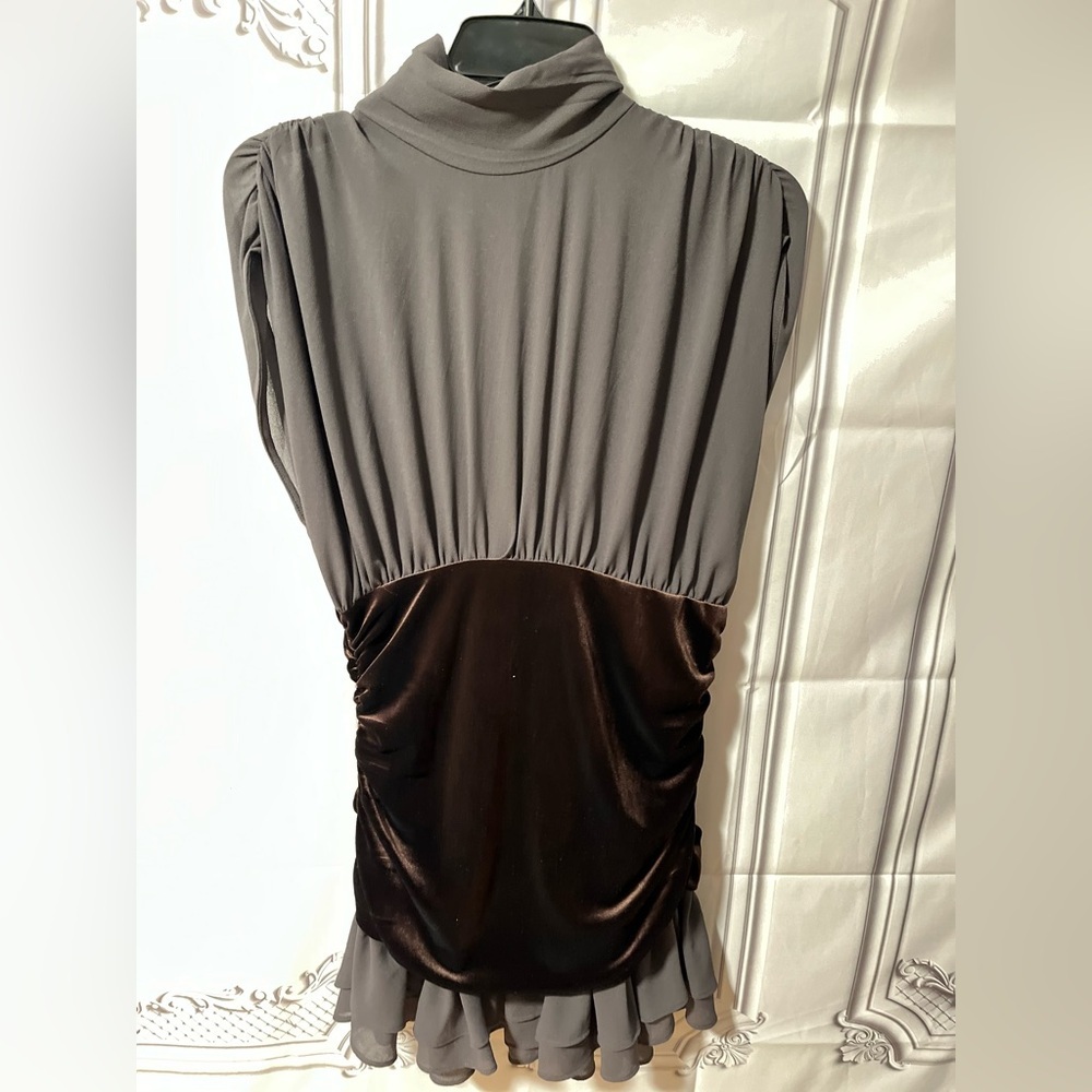 TREND NEW ZARA VIRAL COMBINATION VELVET RUFFLE DRESS 
🚨FIRM PRICE NO DISCOUNT - Picture 4 of 16